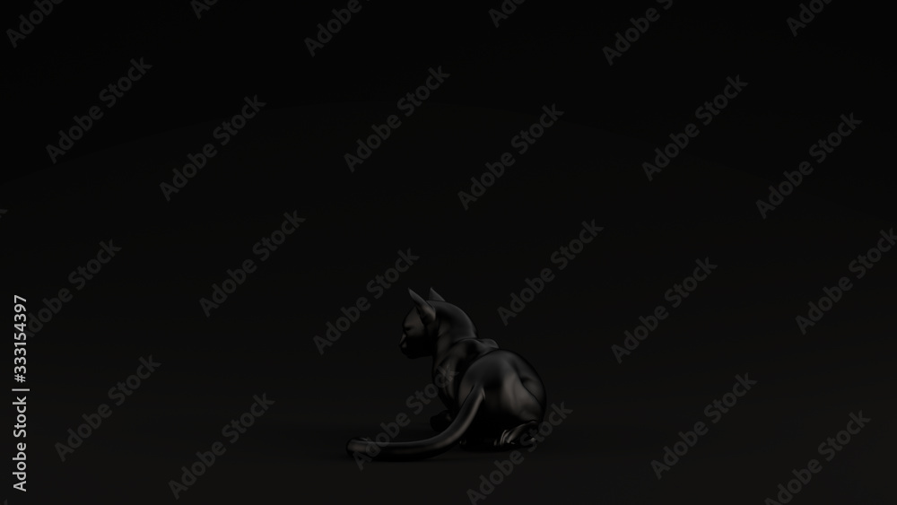 Fototapeta premium Black Background 3d illustration 3d render