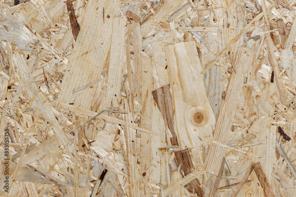 OSB-Bauholzplatte - Detailaufnahme Grobspanplatte
