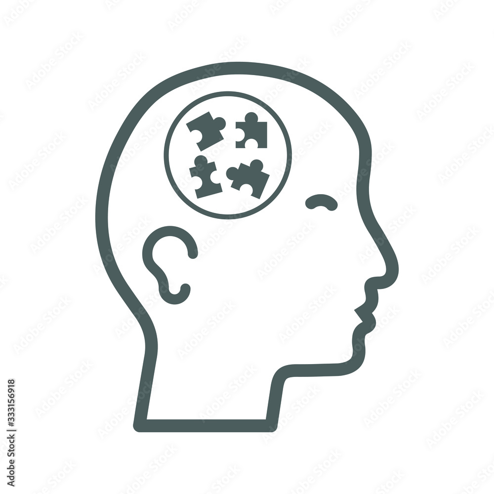 Mental health, psychiatry, psychology, therapy gray icon Mental health, psychiatry, psychology, therapy gray icon