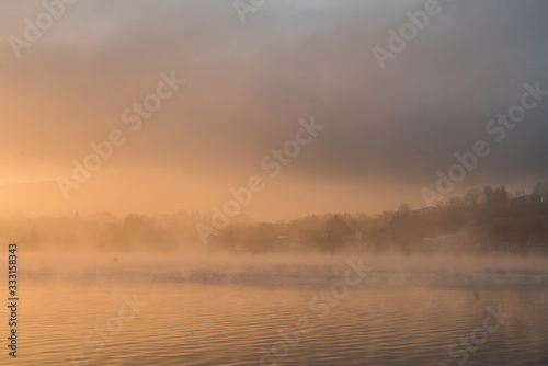 sunrise over lake