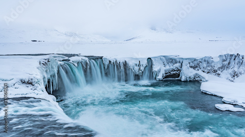The sublime waterfall of Godafoss