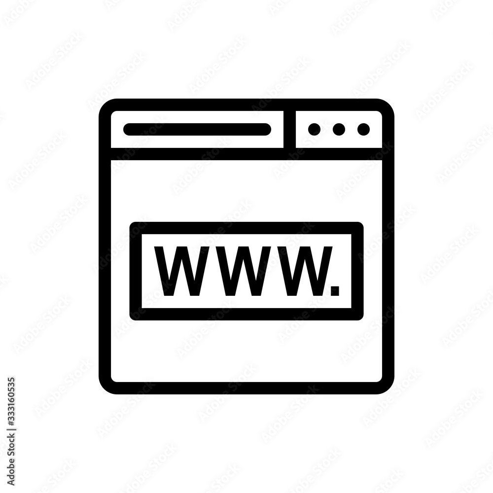 Webpage Vector Colour With Line Icon Illustration Webpage Vector Colour With Line Icon Illustration