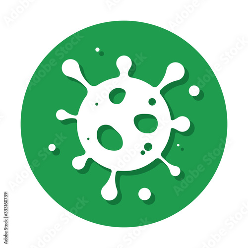 Vector Virus Within Circle Icon