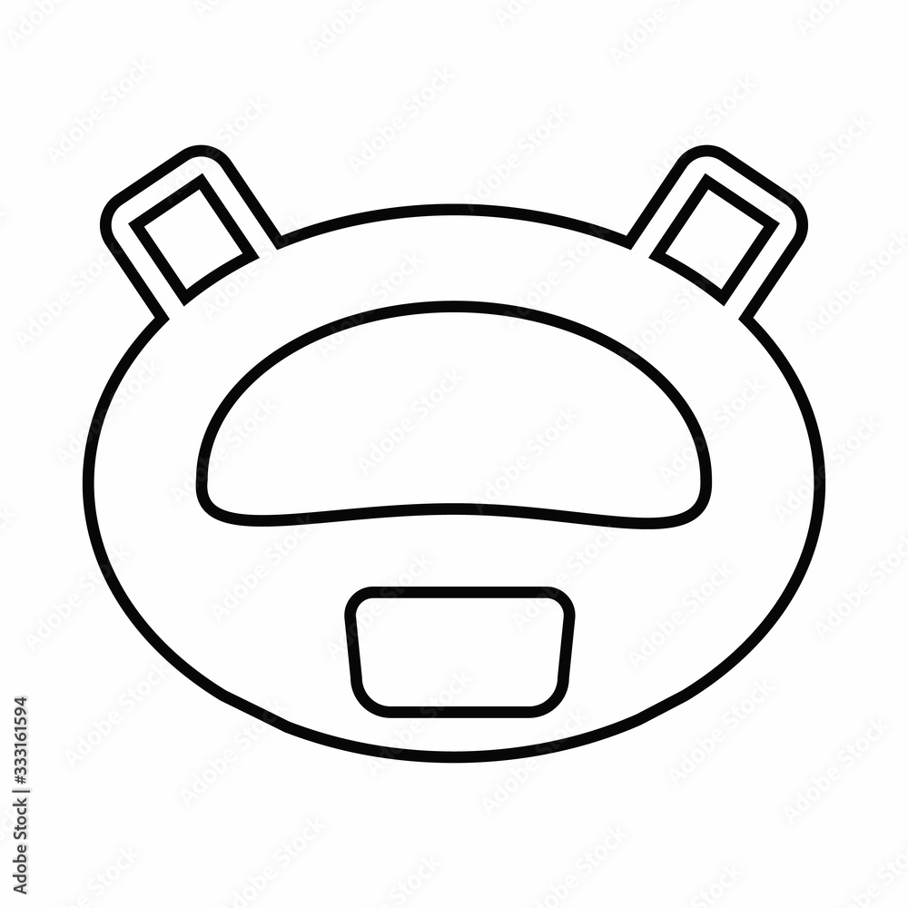 Obraz premium helmet space object line icon