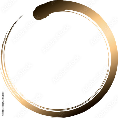 丸　円　金　筆文字