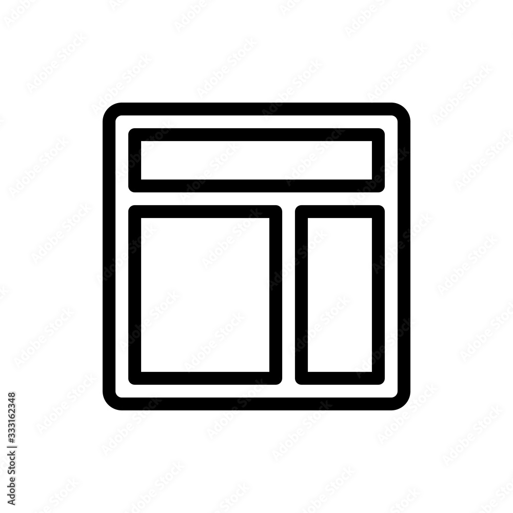 Square Layout Vector Colour With Line Icon Illustration Square Layout Vector Colour With Line Icon Illustration