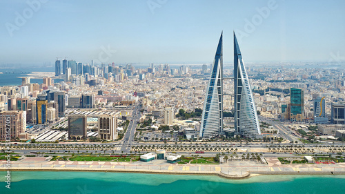 Panoramic view of Manama city in Bahrain