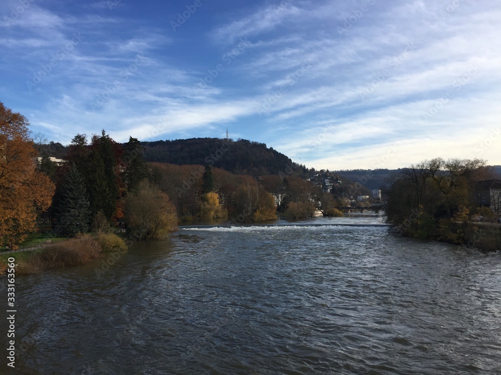 The Doubs river in the vicinity of Besançon, France