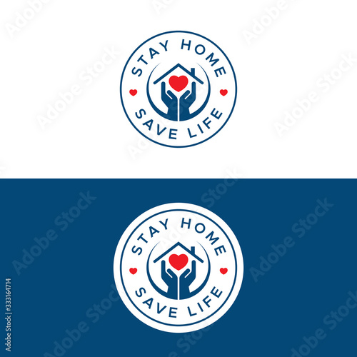 Stay home. Save Life. Let's stay home flat vector icon for apps and websites. Coronavirus epidemic protective equipment. Preventive measures.