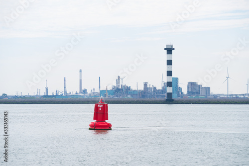 red naviagtion buoy photo