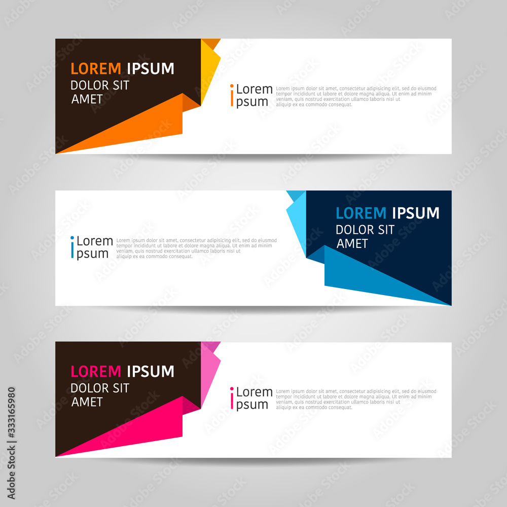 Colorful Banner background design. modern abstract template design.