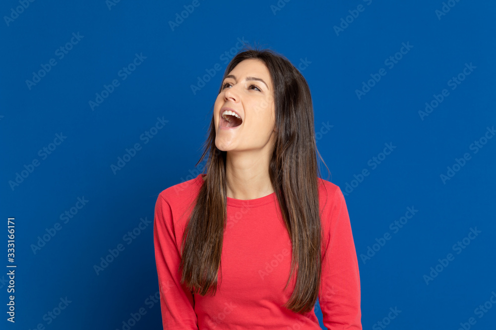 Attractive brunette girl in studio Attractive brunette girl in studio