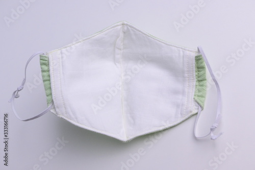 design of face mask handmade from fashion fabric cotton cloth and inside material with salu muslin soft textile