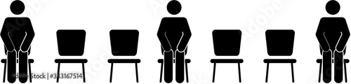 Abstand beim Sitzen