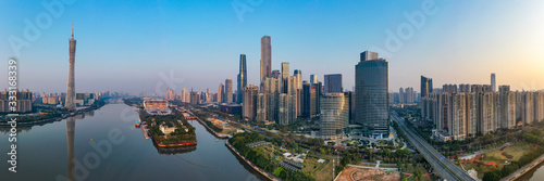 Aerial photography of Guangzhou City Scenery in China © zhonghui