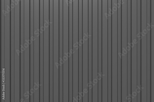 Black corrugated metal texture, dark abstract background. 3d texture. photo