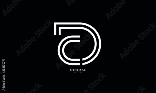 Alphabet letter icon logo CD