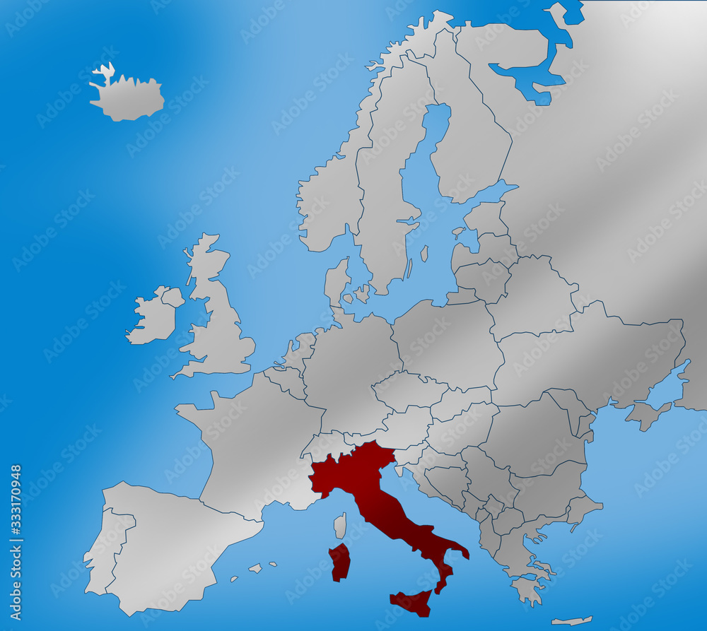 Włochy mapa europa
