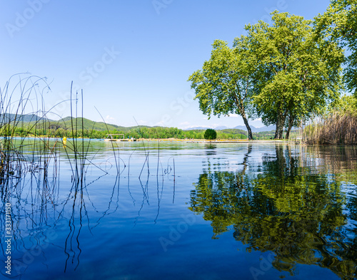A wonderful view of the Banyoles Lake, in Catalonia,Girona,Spain