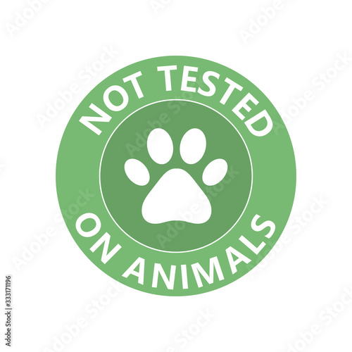 Symbol of No tested on animal. Can be used as logo, sticker, icon