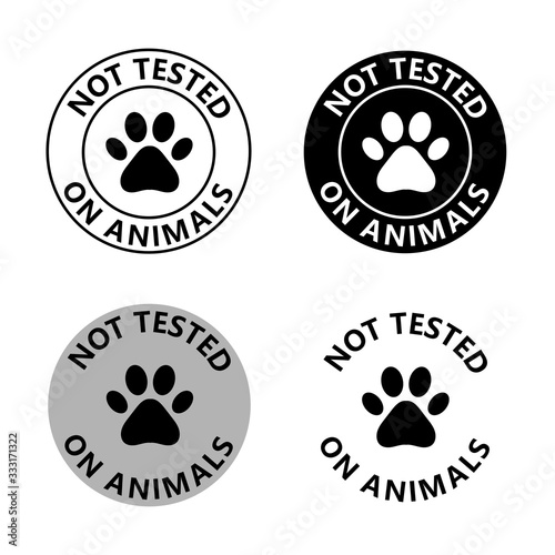 Symbol of No tested on animal. Can be used as logo, sticker, icon