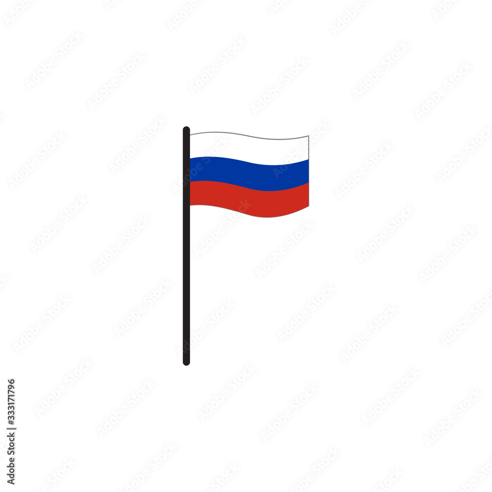 Russian flag icon logo design vector template Russian flag icon logo design vector template