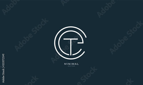 alphabet letter icon logo CET or TEC