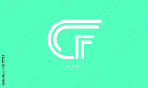 Alphabet letter icon logo CF © iDESIGN_4U