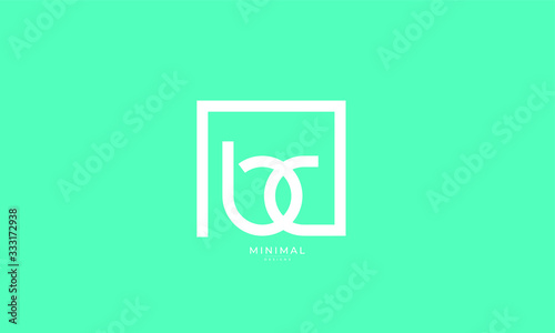 Alphabet letter icon logo BC