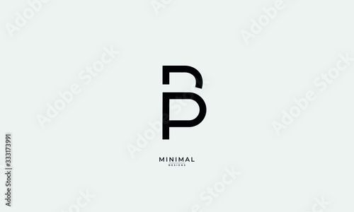 Alphabet letter icon logo BP or PB © iDESIGN_4U