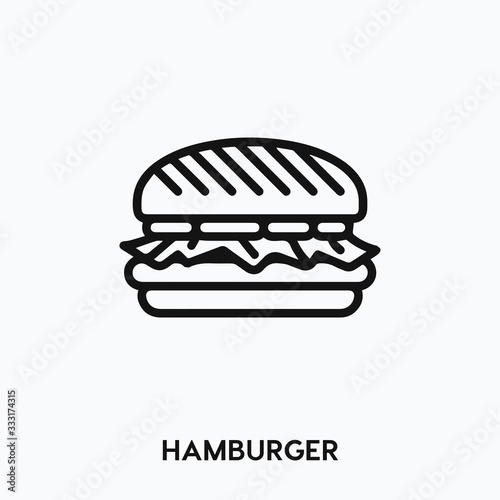 hamburger icon vector. hamburger sign symbol