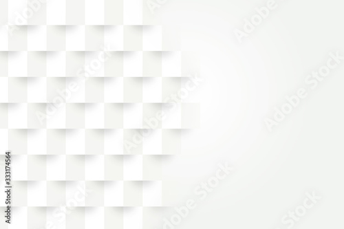 Abstract white geometric background. For design or advertising. 3D illustration pattern.