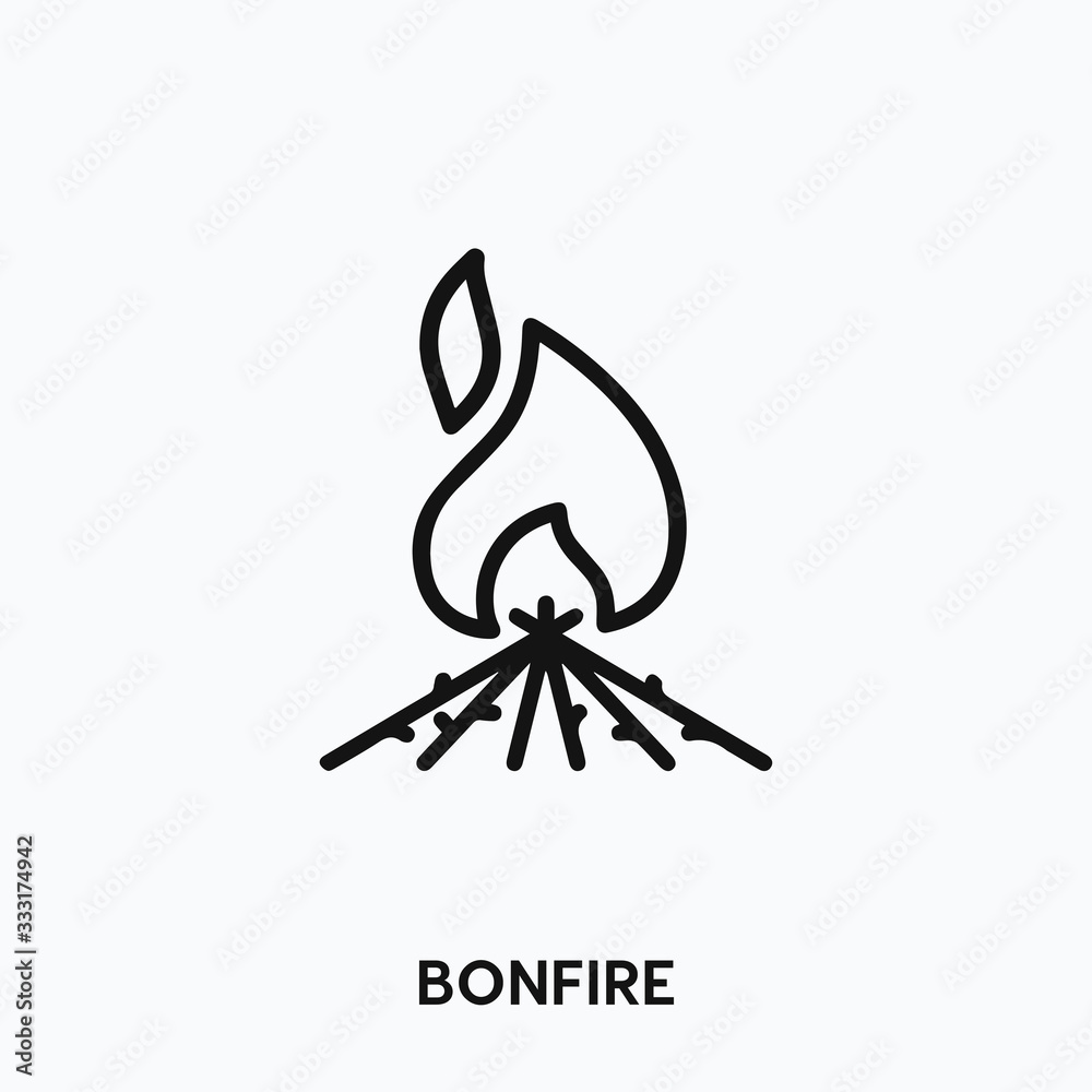 bonfire icon vector. bonfire sign symbol bonfire icon vector. bonfire sign symbol