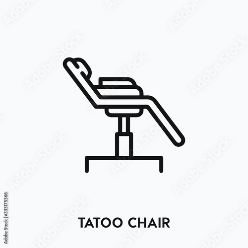 tattoo chair icon vector. tattoo chair sign symbol
