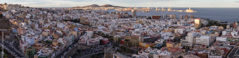 Amazing panorama of Las Palmas de Gran Canaria