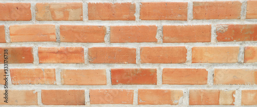 The texture and pattern of red bricks for background.