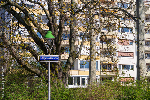 Mannheim Lindenhof housing estates on 26.03.2020 near the Rhine