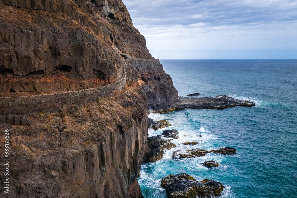 Cliffs and ocean view in Santo Antao island, Cape Verde