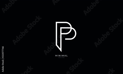 Alphabet letter icon logo PP photo