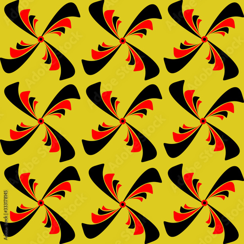 vector illustration an abstract pattern in the form of an ornament from geometric shapes of different shapes, sizes and colors