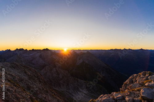 Sunrise on top of the mountains between Austria and Germany © Steffen.Meyer