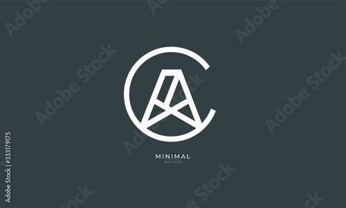 Alphabet letter icon logo CA