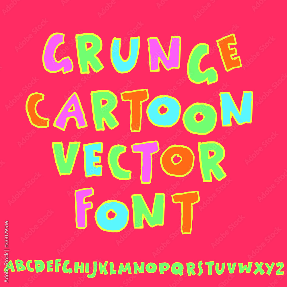 Handdrawn pen contours bold font. Modern grunge lettering. Vector illustration. Handdrawn pen contours bold font. Modern grunge lettering. Vector illustration.