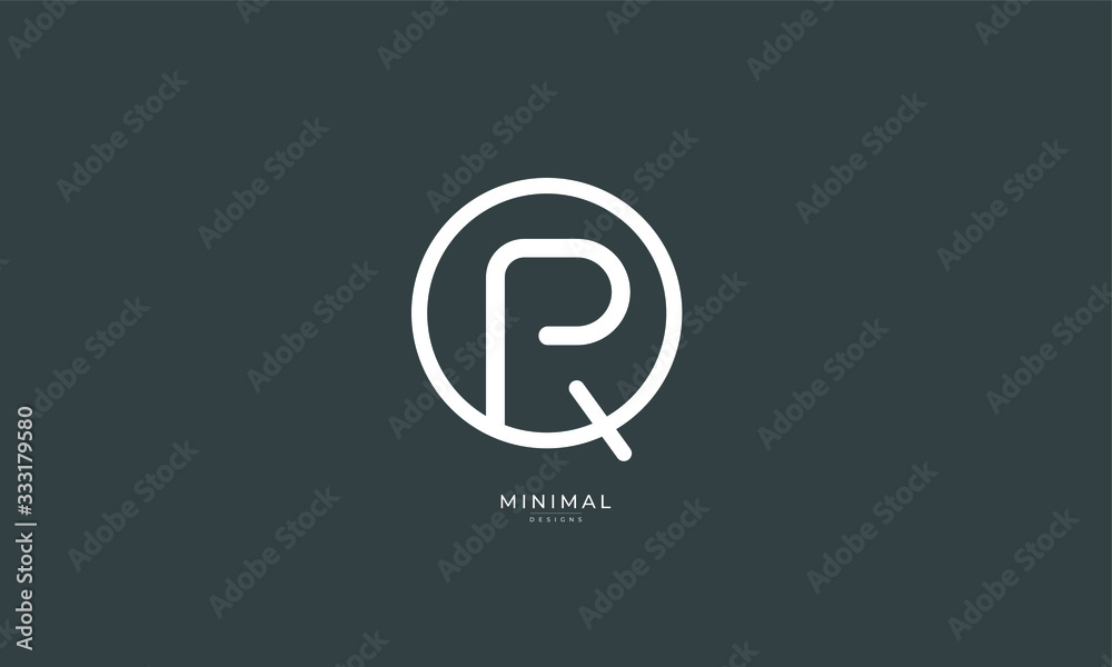 Alphabet letter icon logo PQ or QP Alphabet letter icon logo PQ or QP