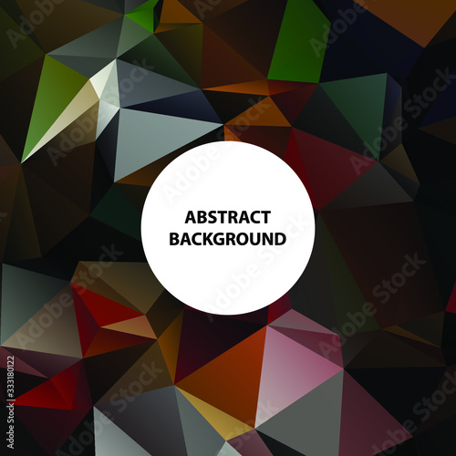 Abstract Color Polygon Background Design, Abstract Geometric Origami Style With Gradient