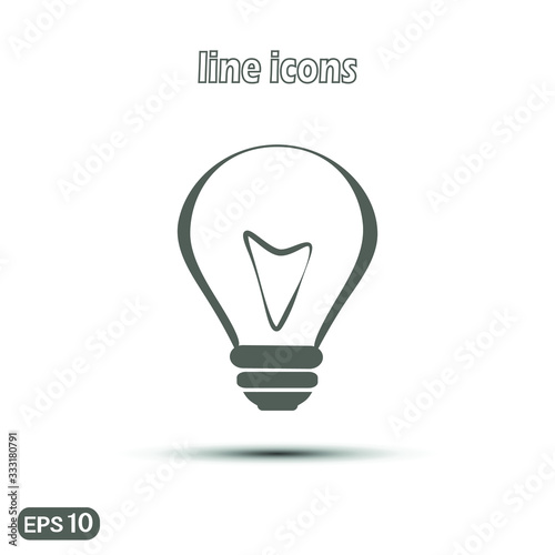 light bulb icon vector