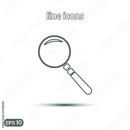 magnifying glass isolated on white background