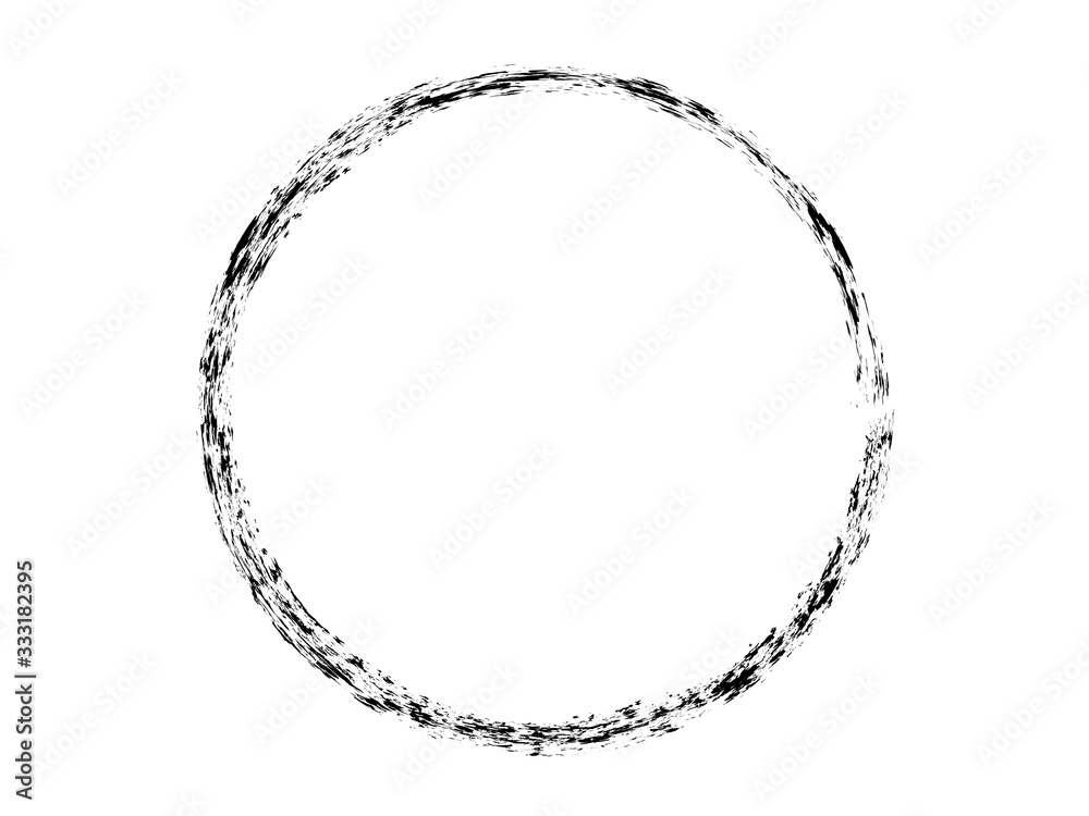 Grunge circle made of black paint.Grunge dry circle.Grunge oval shape made for marking. Grunge circle made of black paint.Grunge dry circle.Grunge oval shape made for marking.