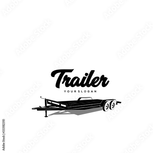Silhouette logo design trailer photo
