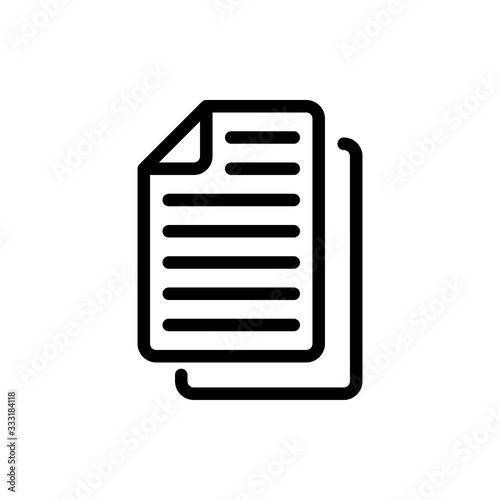 Copy Documents Vector Colour With Line Icon Illustration